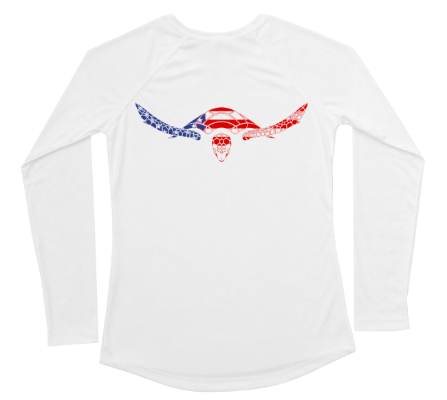 Sea Turtle American Flag Womens Swim Shirt
