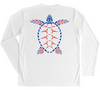 Sea Turtle Red White and Blue Sun Shirt