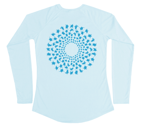 Sea Turtle Mandala Performance Build-A-Shirt (Women - Back / AB)