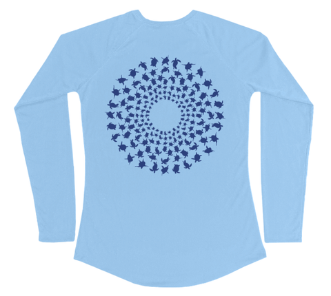 Sea Turtle Mandala Performance Build-A-Shirt (Women - Back / CB)
