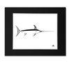 Swordfish Art Print | Black And White Billfish Wall Art