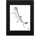 Tarpon Wall Art Print - Silver King Black and White Abstract Artwork