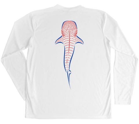 Whale Shark Red White and Blue Sun Shirt